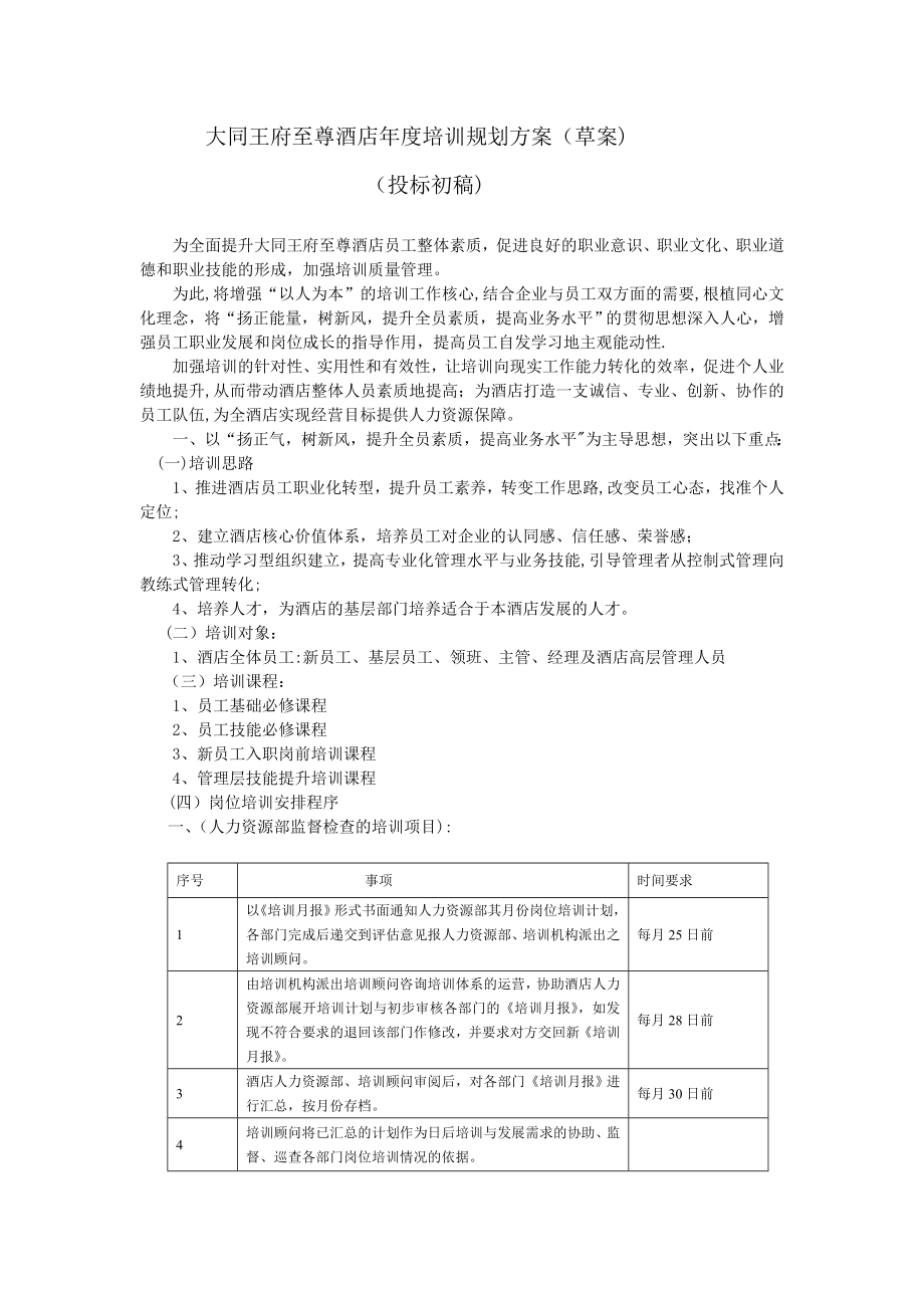 XX酒店年度培训规划方案(DOC).doc_第2页