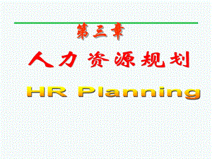 人力资源规划HRPlanning.ppt