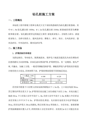 【建筑施工方案】钻孔桩专项施工方案详细完整版.doc