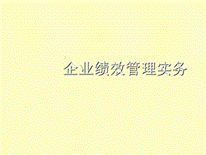 企业绩效管理实务.ppt