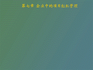 企业中的项目组织管理.ppt