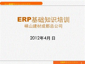 企业管理者ERP基础知识培训.ppt