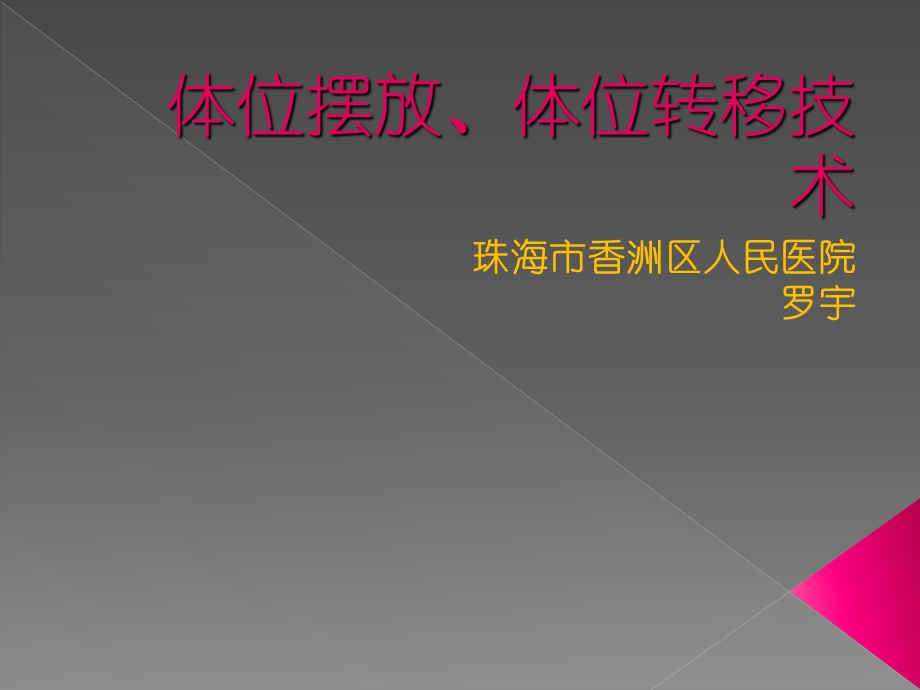 体位摆放、体位转移技术-罗.ppt_第1页