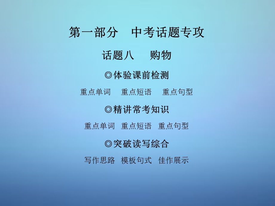 中考英语话题八+购物课件.ppt_第1页