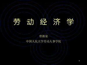 人大人力资源专业考研-曾湘泉《劳动经济学》第四章.ppt