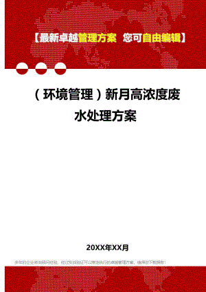 [环境管理体系及方案]新月高浓度废水处理方案.doc