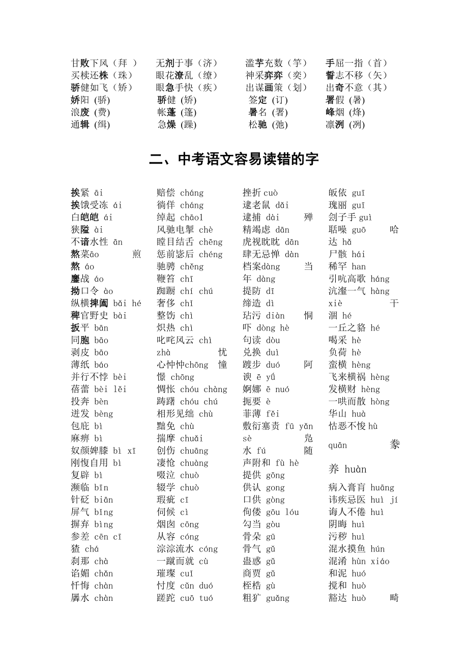 中考语文基础知识总复习资料(人教版).doc_第3页