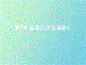 信息资源管理基础.ppt