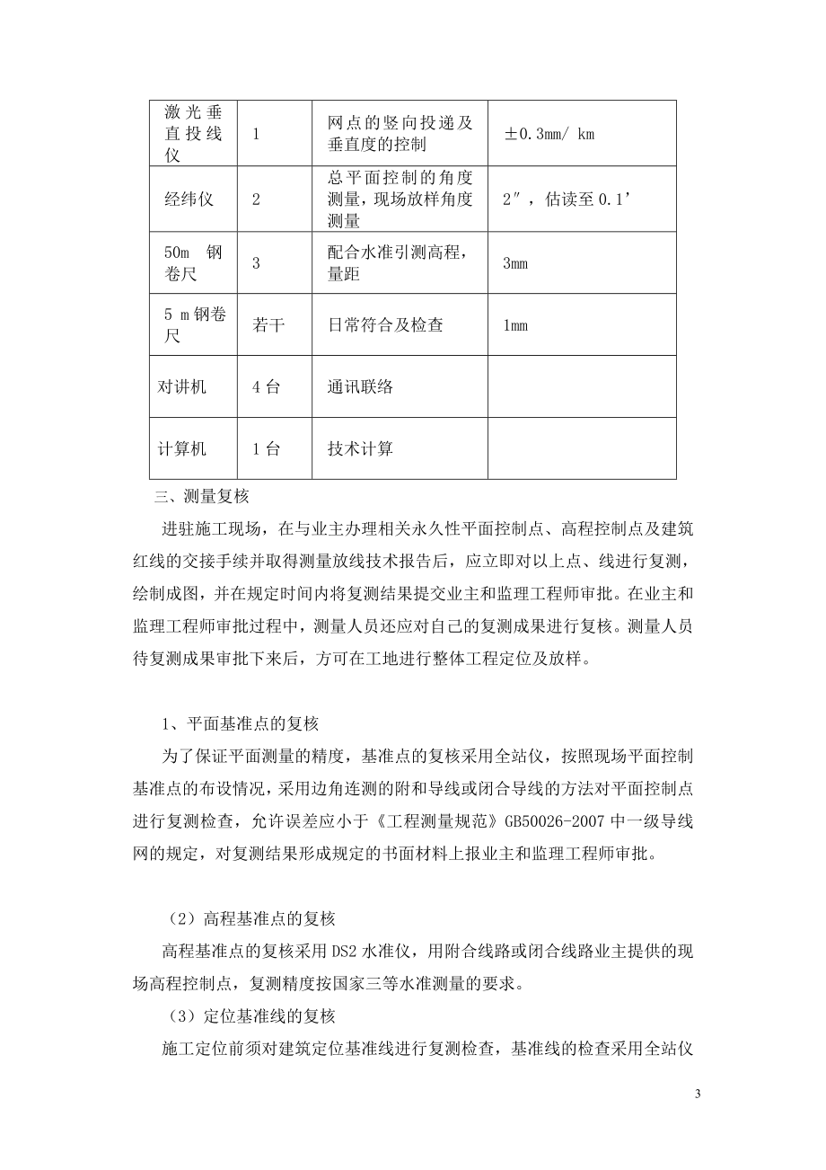 fp凯耀榄核商住地块项目地块一A区测量施工方案1.doc_第3页