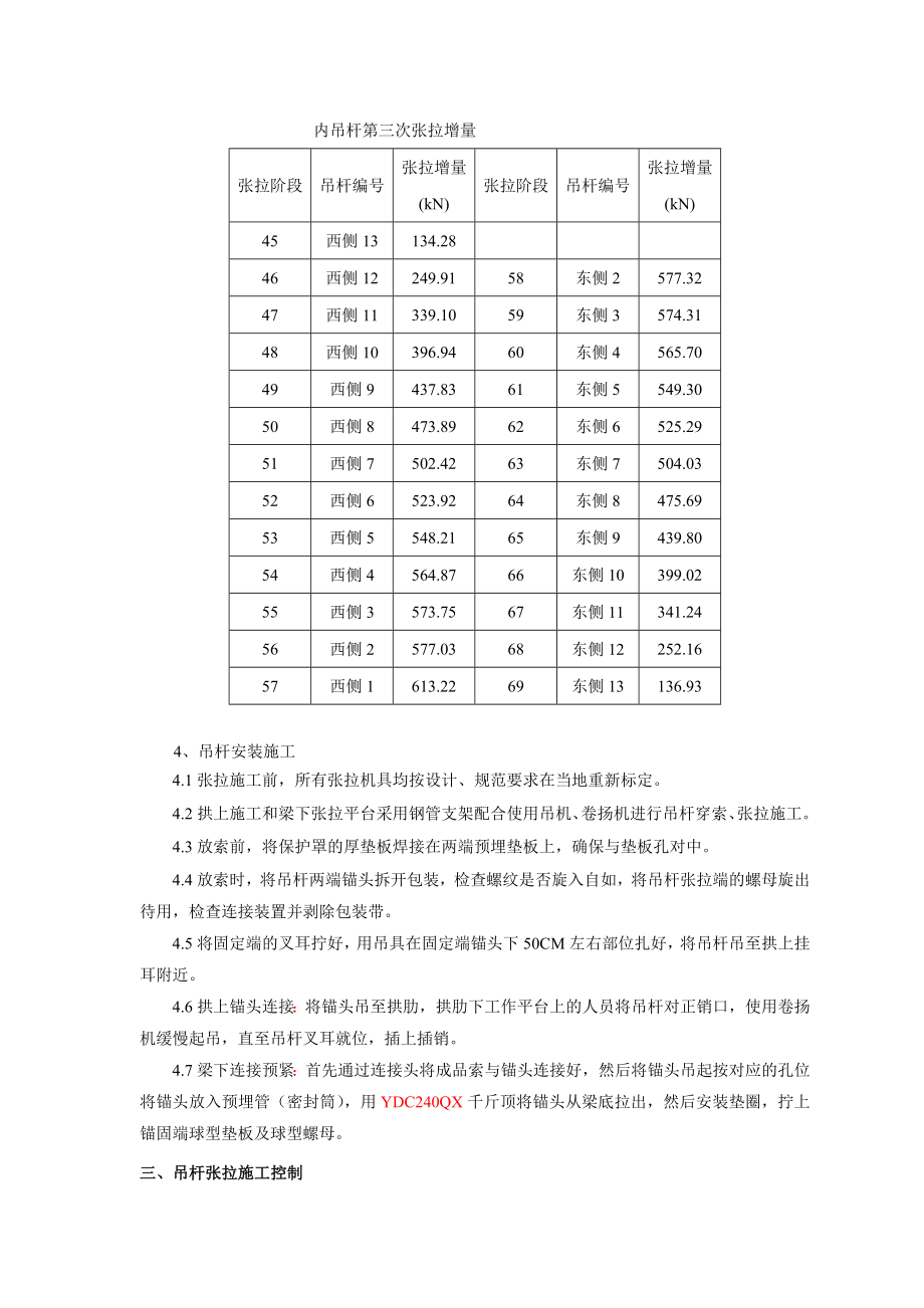 精品文档外倾式钢箱系杆叠拱桥吊杆张拉控制与分析.doc_第3页