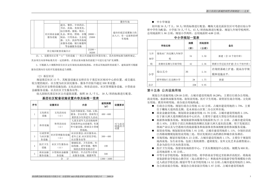 海口市滨江新城控规规划文本09.10.21.doc_第3页