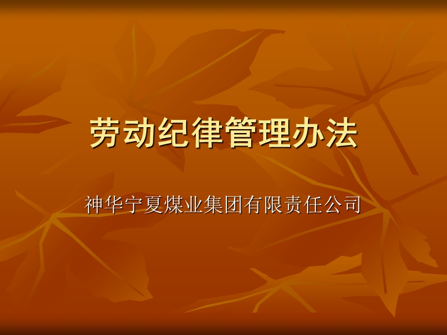 劳动纪律管理办法.ppt_第1页