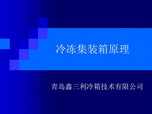 冷冻集装箱制冷原理.ppt