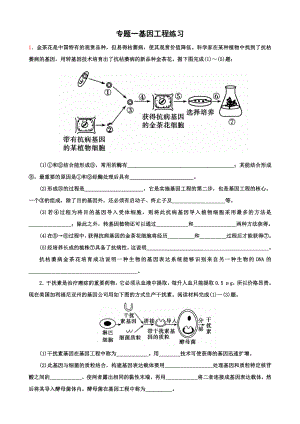 专题一基因工程习题.docx