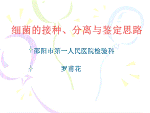 细菌的接种分离与鉴定10.ppt