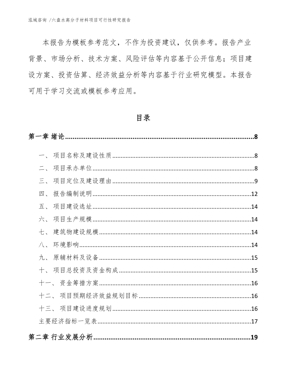 六盘水高分子材料项目可行性研究报告模板范本.docx_第2页