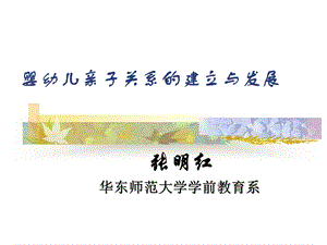 婴幼儿亲子关系的建立与发展.ppt