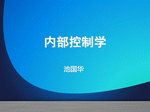 内部控制学第一章.ppt