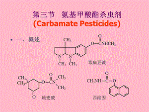 农药合成第三节氨基甲酸酯杀虫剂.ppt