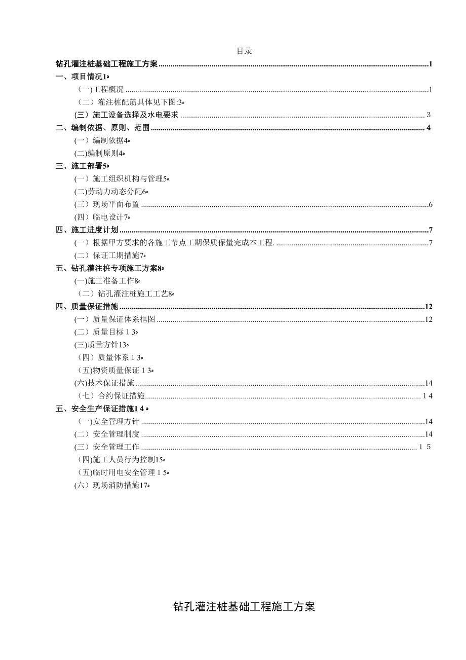 光伏混凝土钻孔灌桩基础施工方案【可编辑范本】.doc_第1页