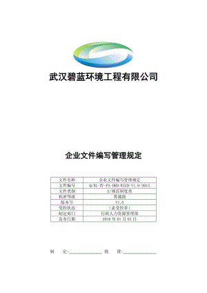 企业文件编写管理规定(V10).doc