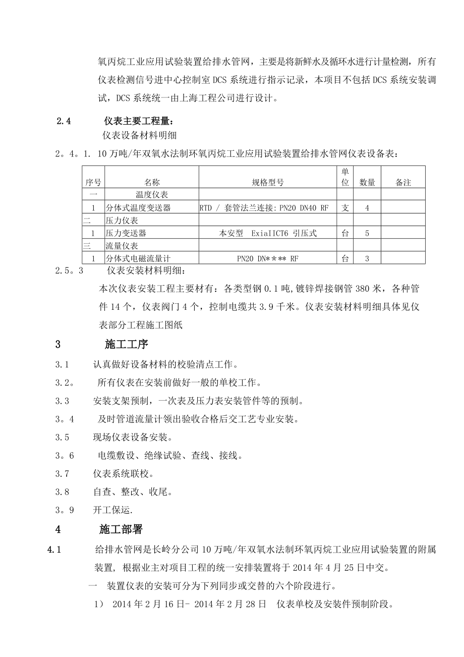 仪表施工技术方案(给排水管网).doc_第2页