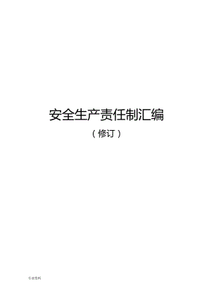 公司安全生产责任制汇编(印制版).doc