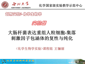 大肠杆菌表达重组人粒细胞集落刺激因子包涵体的复性与纯化.ppt