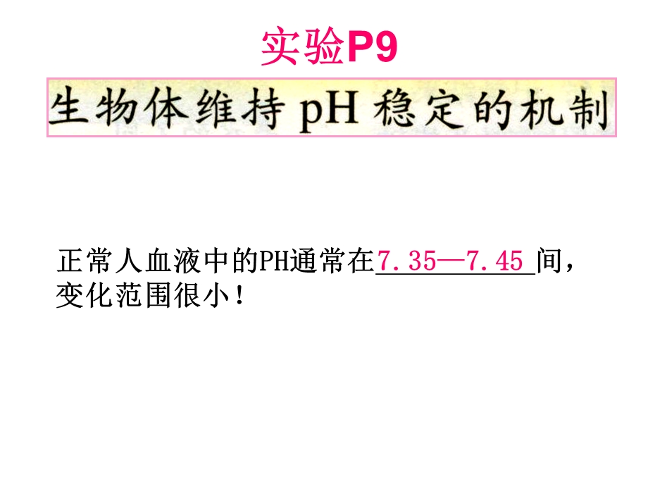 实验：生物体维持PH稳定的机制(正).ppt_第1页