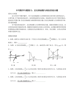 专题：反比例函数与相似综合详解.doc