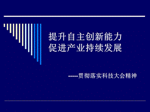 提升自主创新能力促进产业持续发展.ppt