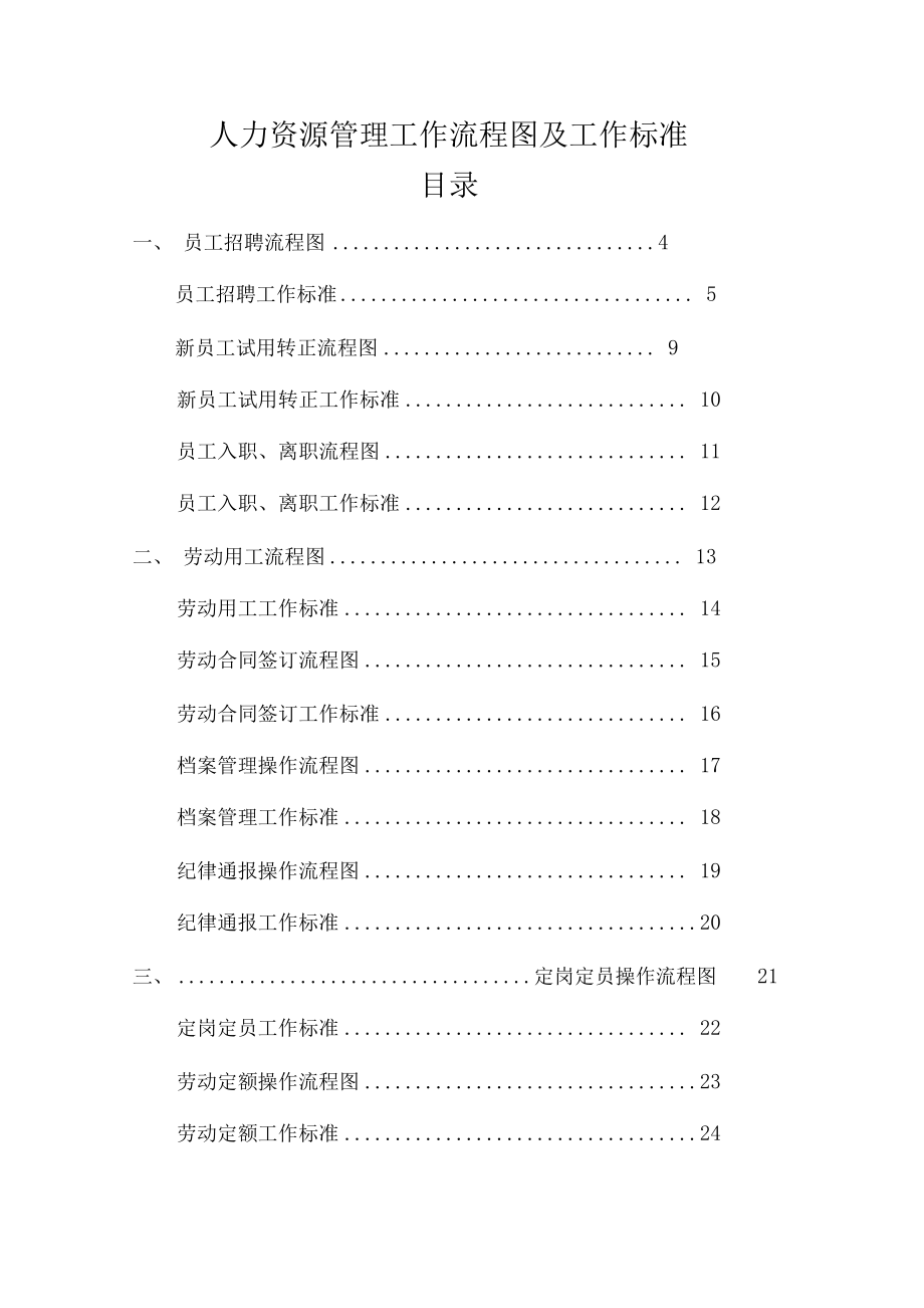 人力资源管理工作流程图及工作标准篇.docx_第1页