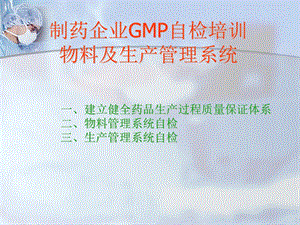 制药企业GMP自检培训-物料及生产系统.ppt