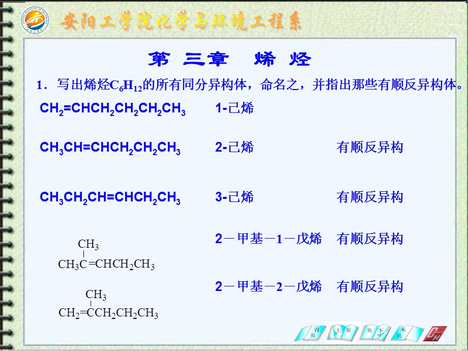 写出烯烃C6H12的所有同分异构体.ppt_第1页