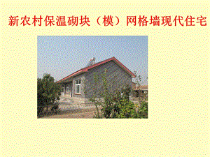 农村保温砌模网格墙现代住宅.ppt