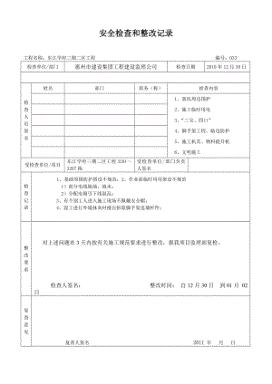 三期二区安全检查记录.doc