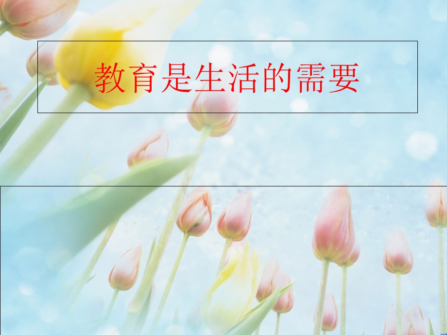 教育是生活的需要.ppt_第1页