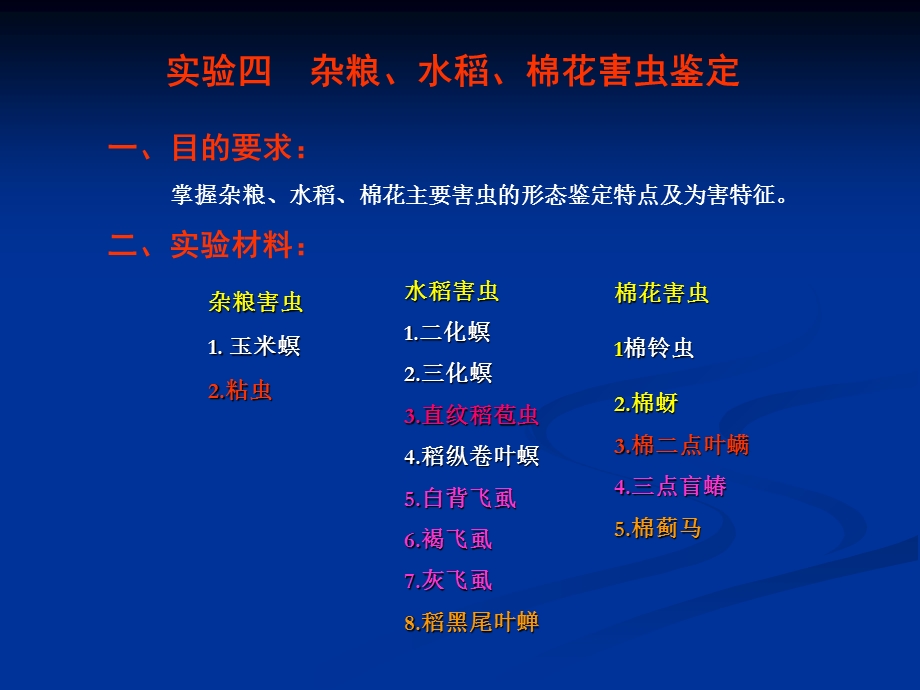 实验四杂粮、水稻、棉花害虫鉴定.ppt_第1页