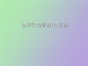 全网行为管理TPN系统产品功能介绍.ppt