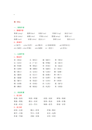 三年级下册语文单元知识汇总.doc