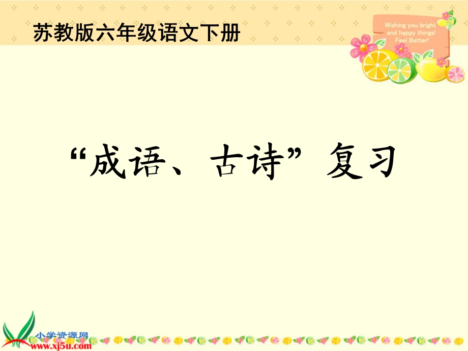 六年级语文下册课件“成语、古诗”复习.ppt_第1页