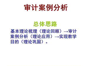 审计案例分析教学.ppt