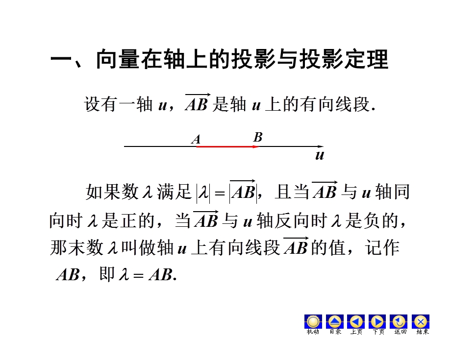 向量在轴上的投影与投影定理.ppt_第1页