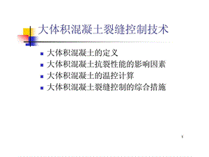 uAAA大体积混凝土裂缝控制技术.ppt