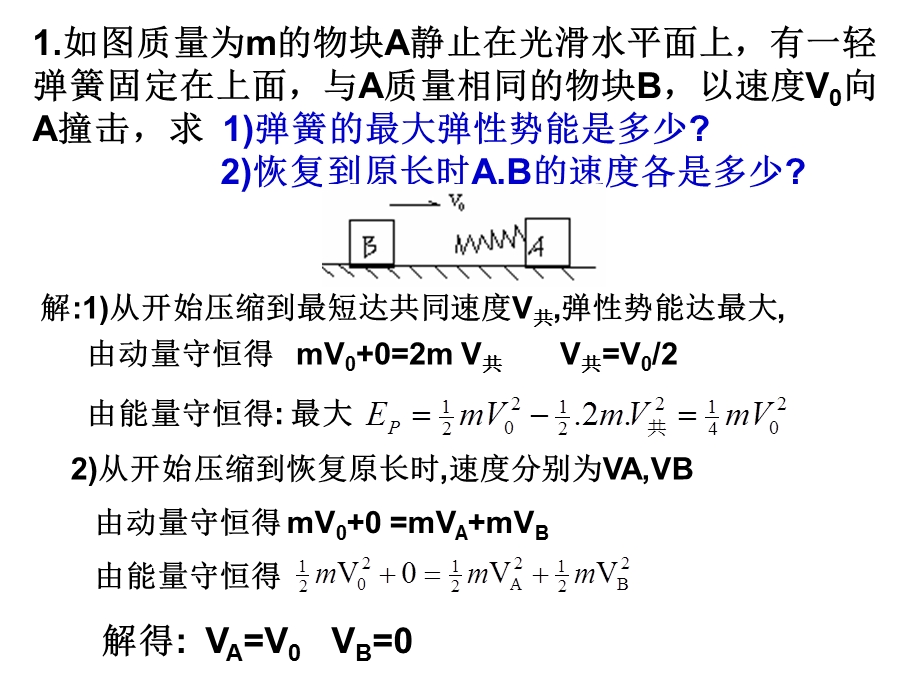 有关弹簧的动量问题.ppt_第2页