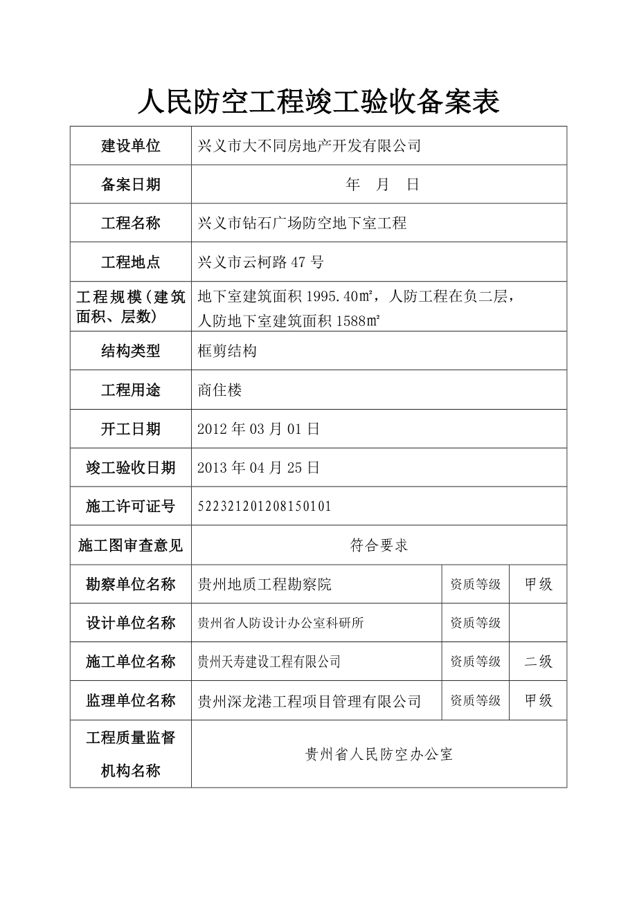 全套人防工程竣工验收资料-2精编.doc_第3页