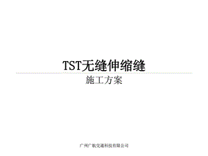 tst无缝伸缩缝施工计划指南.ppt