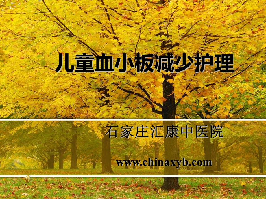 儿童血小板减少护理与治疗.ppt_第1页