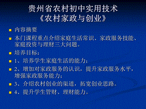 农村家政与创业教学设计.ppt