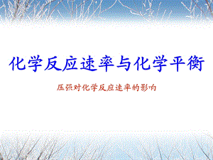 压强对化学反应速率的影响.ppt